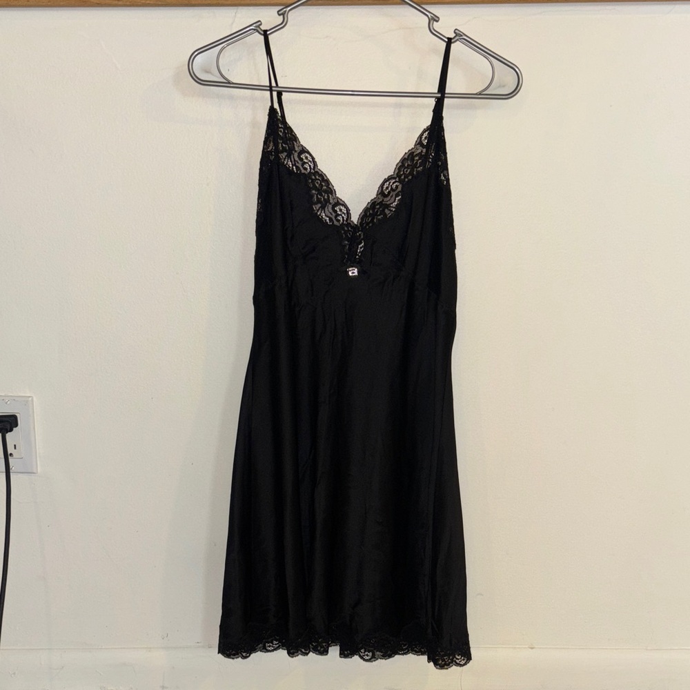Alexander Wang Black Lace Trim Mini Dress